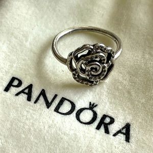 Pandora 925 sterling silver rose ring. Size 5